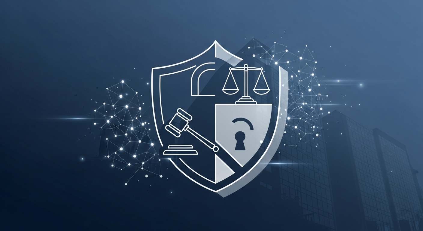 Representación visual de seguridad corporativa y legal